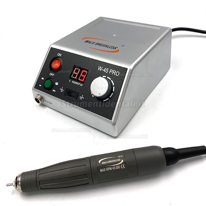 Micromotor lucidatrice w-45pro con pedale on-off lucidatrice